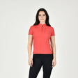 Weatherbeeta Ladies Rome Short Sleeve Riding Top #colour_bittersweet-red