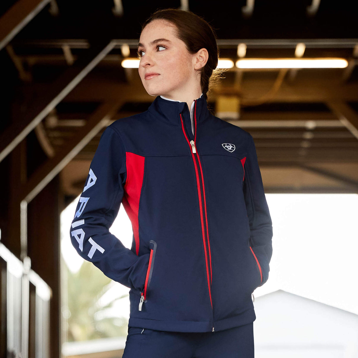 Ariat Women's New Team Softshell Jacket #colour_navy