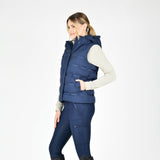 Weatherbeeta Ladies Hapur Heat Seal Quilted Vest #colour_navy-iris