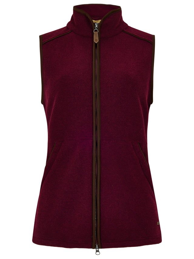 Dubarry Womens Carbury Gilet #colour_ox-blood