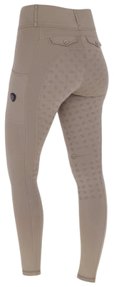 Covalliero Ladies Full Grip Riding Tights #colour_taupe