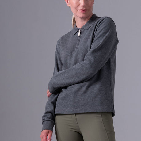 PS of Sweden Olivia Polo Shirt #colour_dark-grey-melange