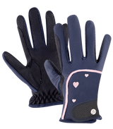 ELT Child Metropolitan Heart Riding Gloves #colour_night-blue