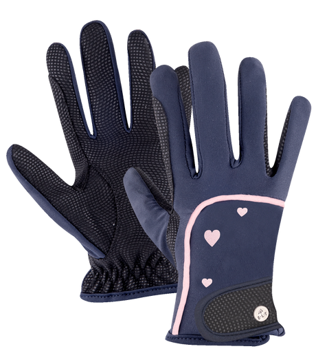 ELT Child Metropolitan Heart Riding Gloves #colour_night-blue