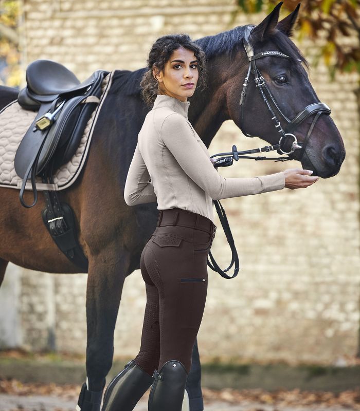 E.L.T Ladies Kassandra High Waist Breeches #colour_maroon