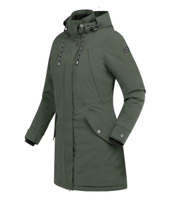 E.L.T Ontario Ladies Winter-Performance-Riding Parka #colour_dark-olive