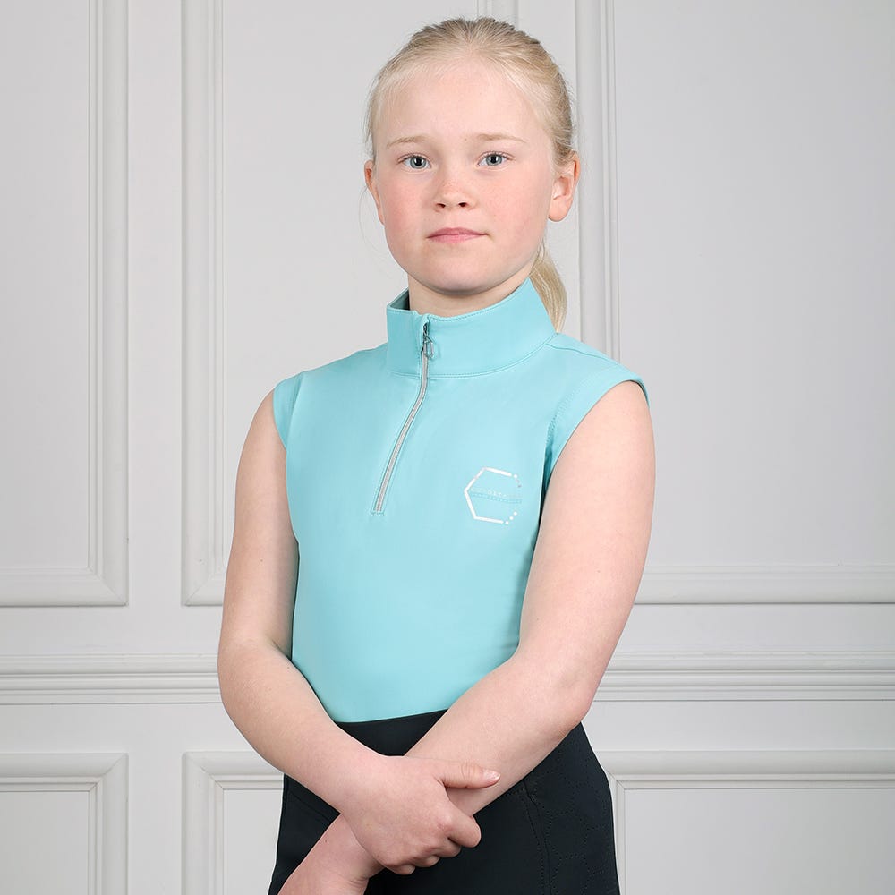 Coldstream Next Generation Children's Cranshaws Sleeveless Base Layer #colour_baltic-blue