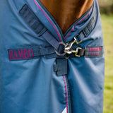 Rambo Optimo Turnout Outer Only #colour_navy-burgundy-teal-navy