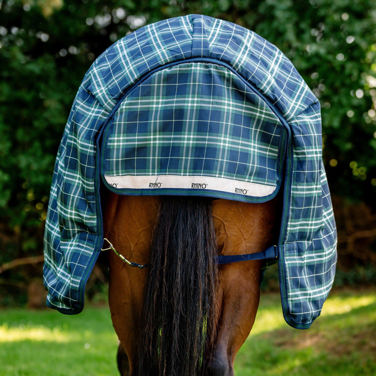 Horseware Ireland Rhino Wug with Vari-Layer Heavy 450g #colour_hunter-check-navy-green