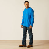 Ariat Men's Rebar Cotton Strong Graphic Long Sleeves T-Shirt #colour_blue