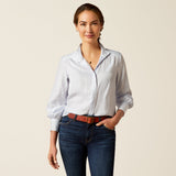 Ariat Women's Charolais Long Sleeve Blouse #colour_blue