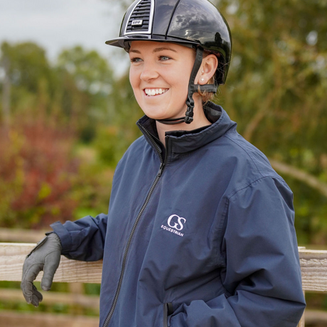 GS Equestrian Fleece Lined Blouson Jacket #colour_navy