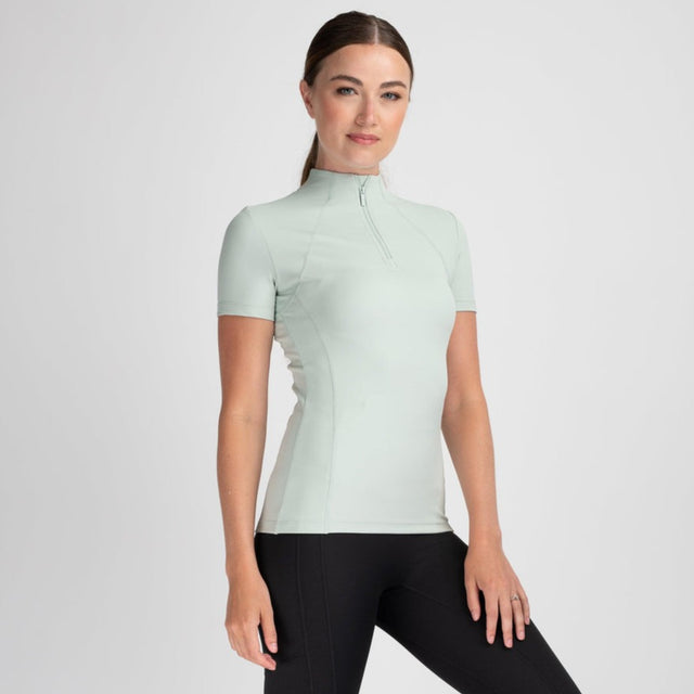 Mochara Short Sleeve Recycled Base Layer #colour_sage-green