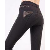 Montar Rosa Full Grip Breeches With Rosegold Crystals #colour_black