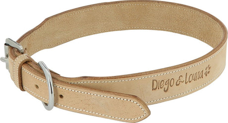 Diego & Louna Natural Leather Collar #colour_natural