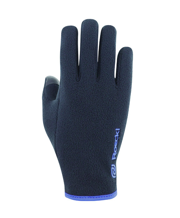 Roeckl Noville Junior Riding Gloves #colour_black-blue