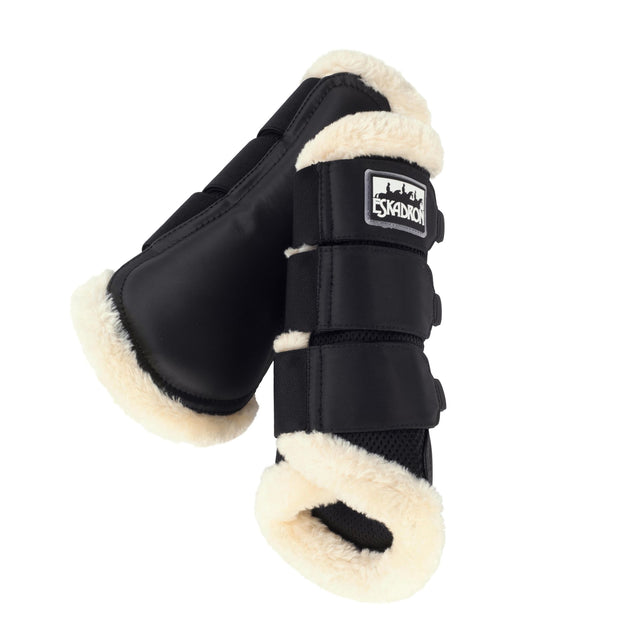 Eskadron Soft Mesh Faux Fur Tendon Boots #colour_black