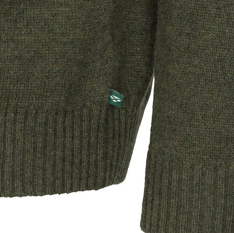 Hoggs of Fife Lothian II 1/4 Zip Pullover #colour_olive-marl