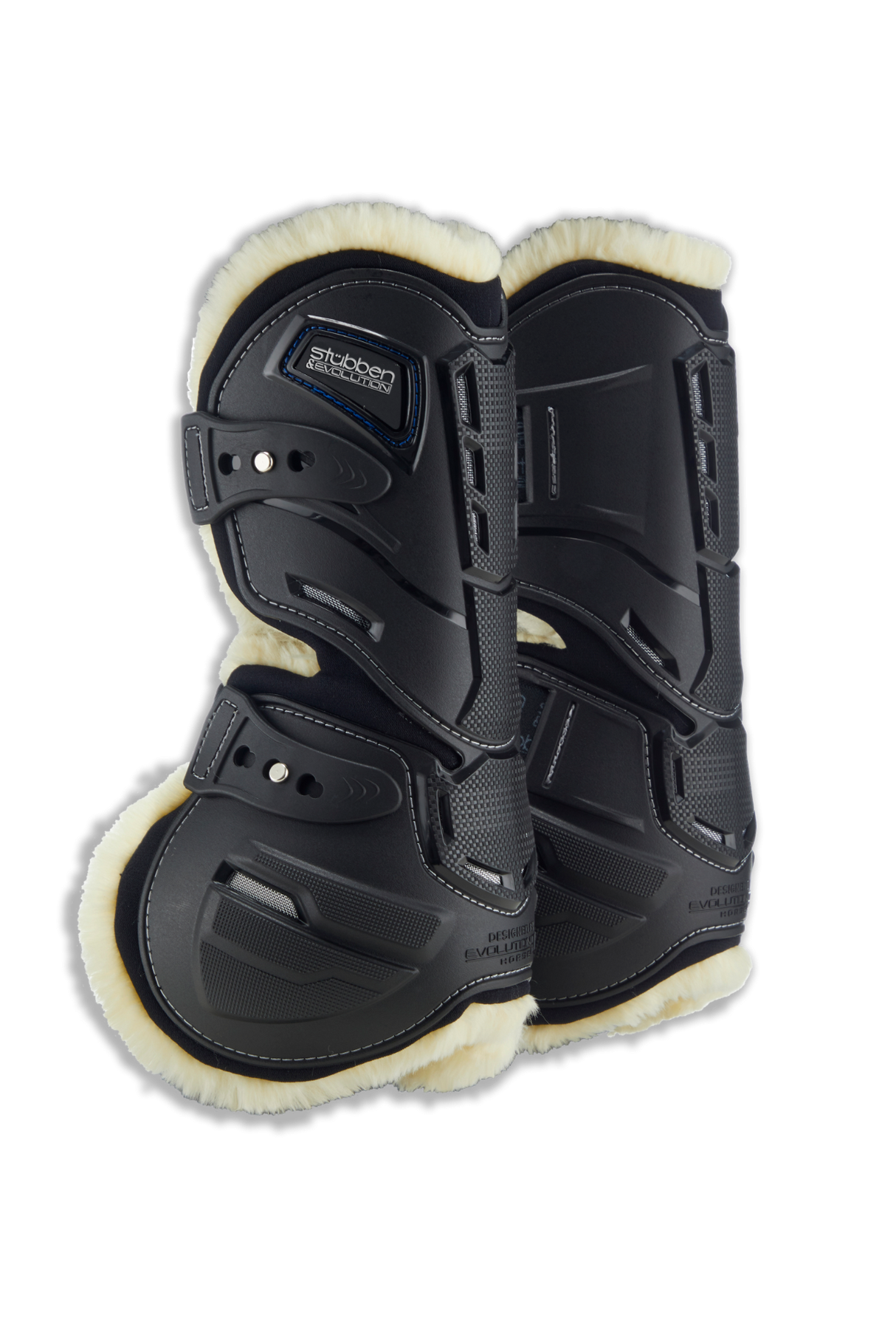 Stubben Hybrid Fleece Tendon Boots #colour_black