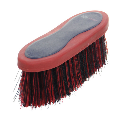 Hy Equestrian Pro Groom Long Bristle Dandy Brush#colour_red-navy