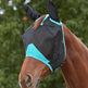 Weatherbeeta ComfiTec Deluxe Fine Mesh Mask With Ears #colour_black-turquoise