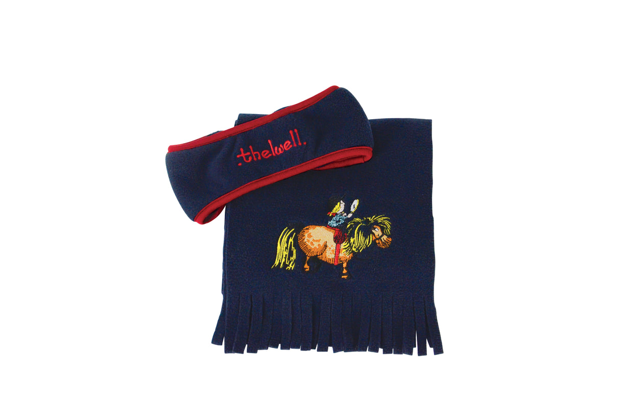 Hy Equestrian Thelwell Collection Fleece-Stirnband- und Schal-Set