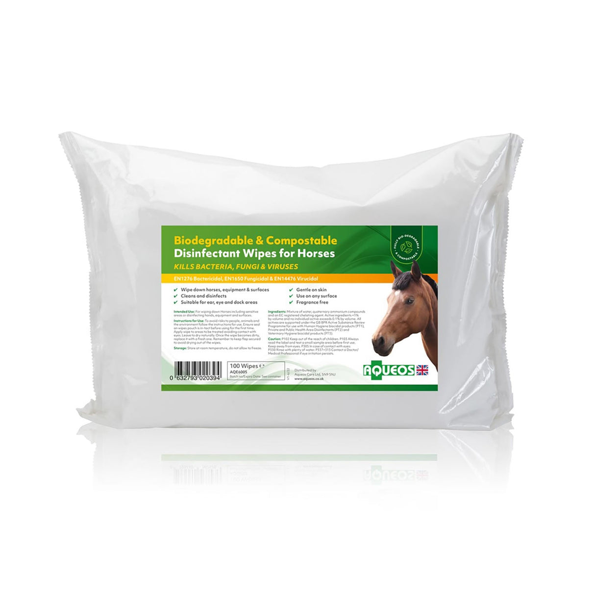 Aqueos Disinfectant Wipes For Horses #size_100-wipes