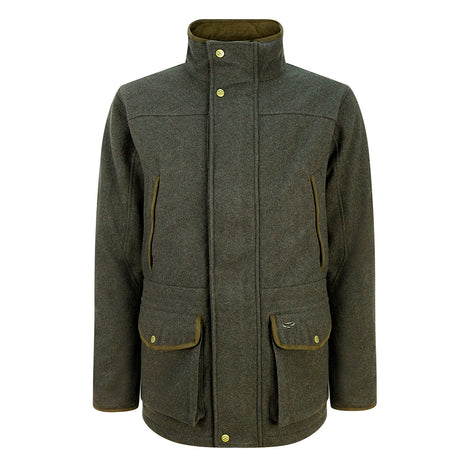 Hoggs of Fife Lairg Men's Waterproof Wool Jacket #colour_dark-green