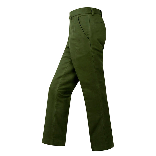 Hoggs of Fife Monarch Men's Moleskin Jeans #colour_dark-olive