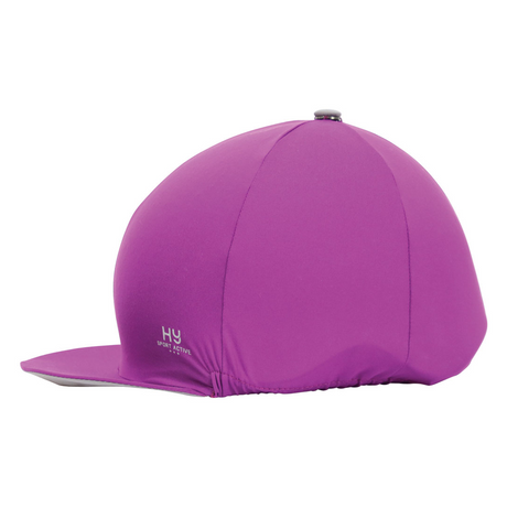 Hy Sport Active Hat Silk with Interchangeable Pom Pom #colour_amethyst-purple