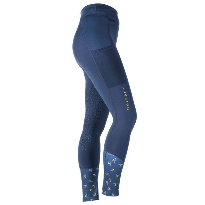 Shires Aubrion Morden Ladies Summer Riding Tights #colour_navy
