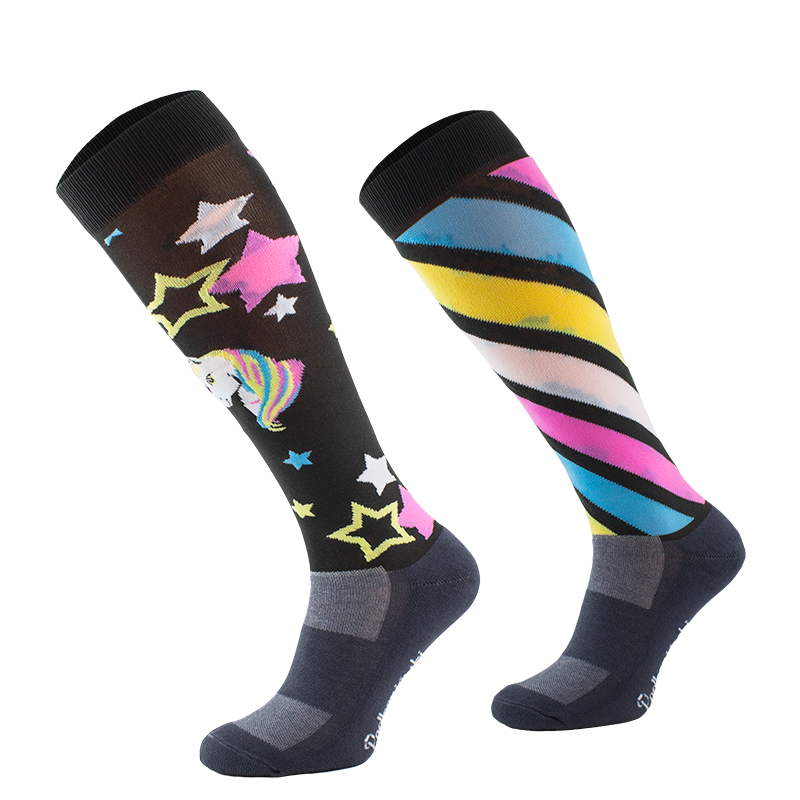 Comodo Neuheits-Socken für Erwachsene, schwarzes Einhorn