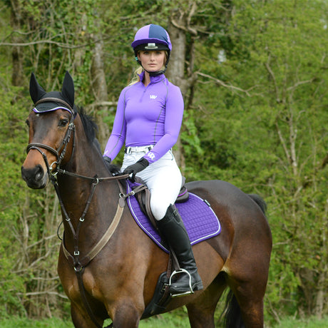 Woof Wear Performance Ladies Riding Shirt #colour_ultra-violet