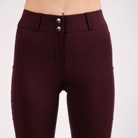 Montar Rebel High Waist Full Grip Breeches #colour_plum