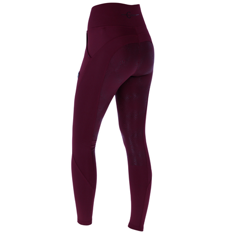 Covalliero Ladies Riding Tights #colour_aubergine