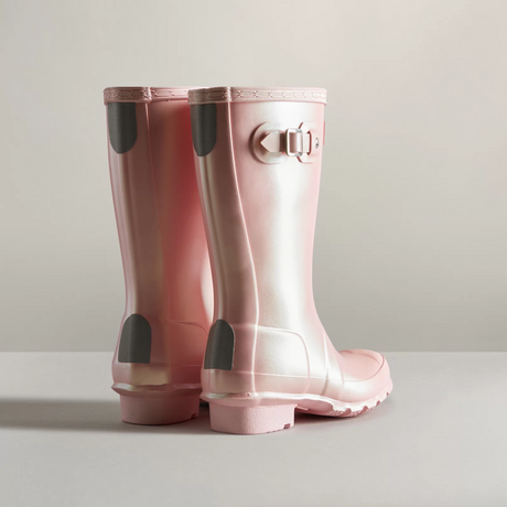 Hunter Kids Original Nebula Pink Wellington Boots #colour_pink